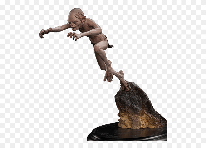 525x541 Statues And Figurines 1 6 Gollum, Person, Human, Sculpture HD PNG Download