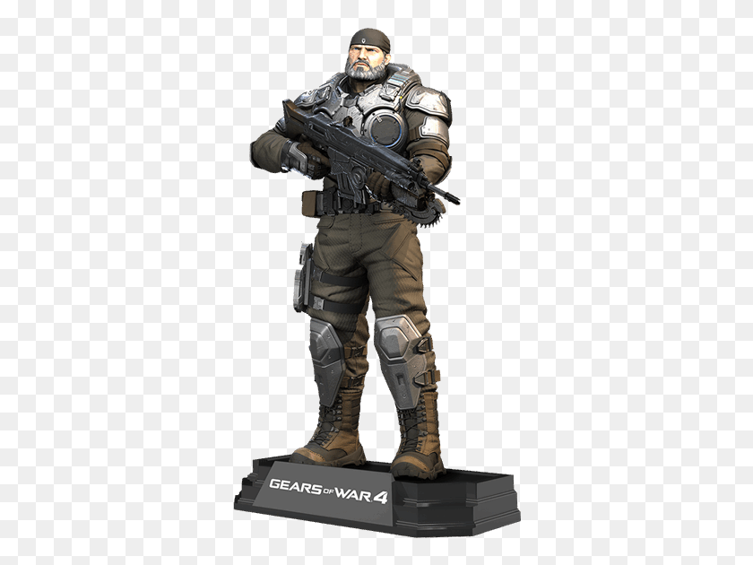 322x570 Statues And Figurines Marcus Fenix Figure, Person, Human, Gun HD PNG Download