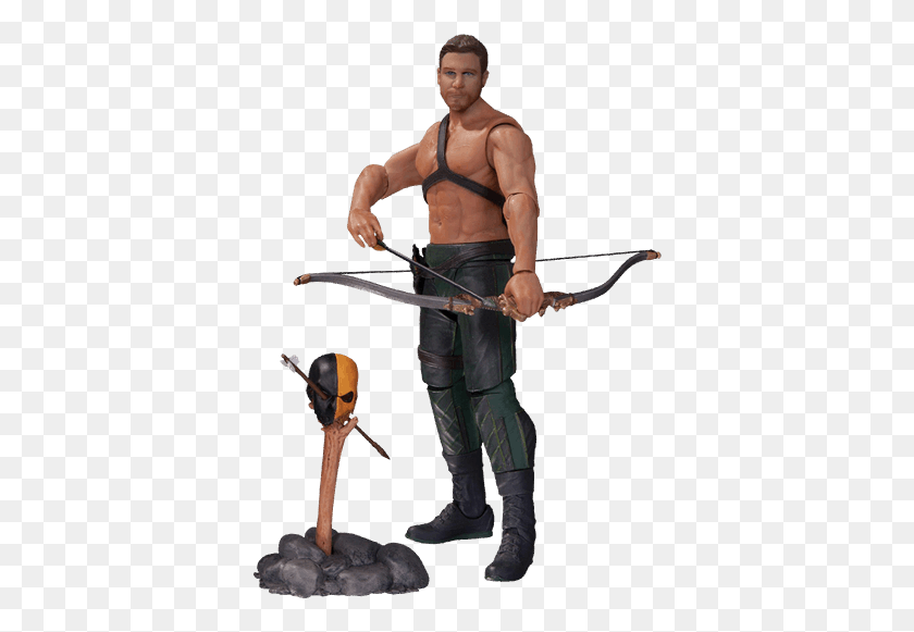 377x521 Statues And Figurines Oliver Queen Action Figure, Person, Human, Archery HD PNG Download