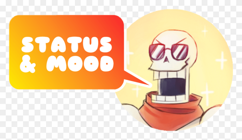 1024x559 Status Amp Mood Sticker Featuring Papyrus, Teeth, Mouth, Lip HD PNG Download