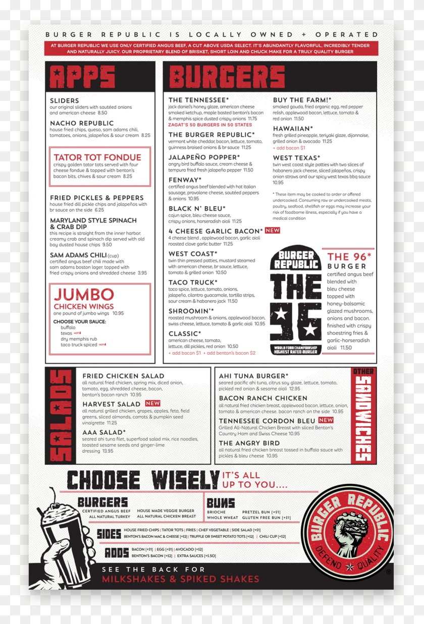 1249x1885 Stay In Touch Burger Republic Menu, Text, Advertisement, Poster HD PNG Download