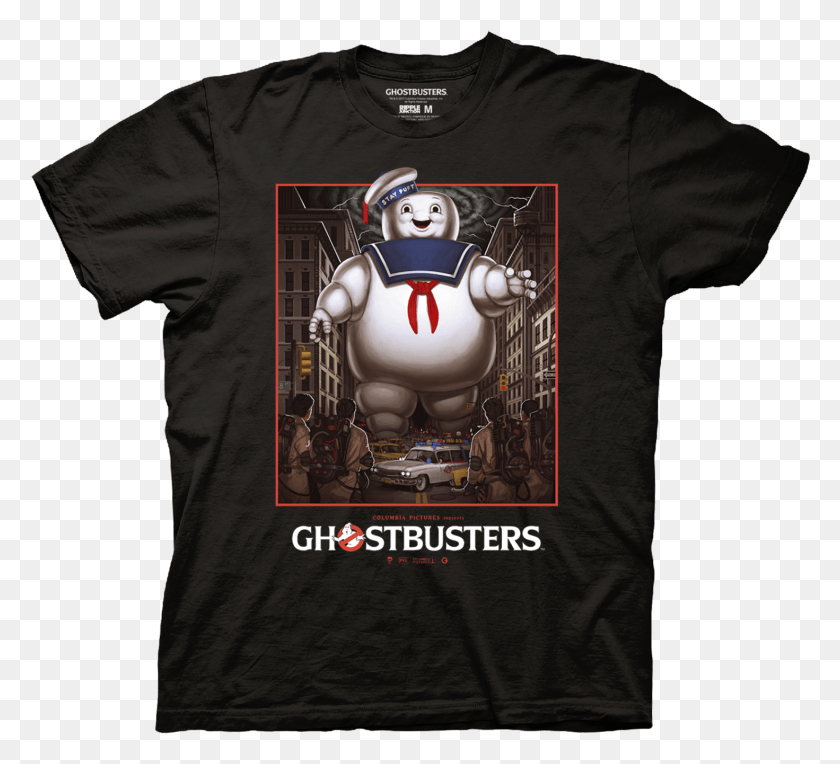 1471x1329 Stay Puft Marshmallow Man Vs Ghostbusters T Shirt Rick And Morty Szechuan Sauce Shirt, Clothing, Apparel, T-shirt HD PNG Download