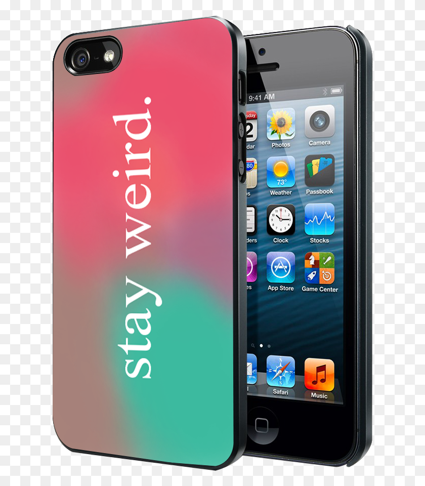 634x900 Stay Weird Funny Pink And Green Ombre Cute Tumblr Iphone Ferrari Scuderia Rubber Iphone, Mobile Phone, Phone, Electronics HD PNG Download