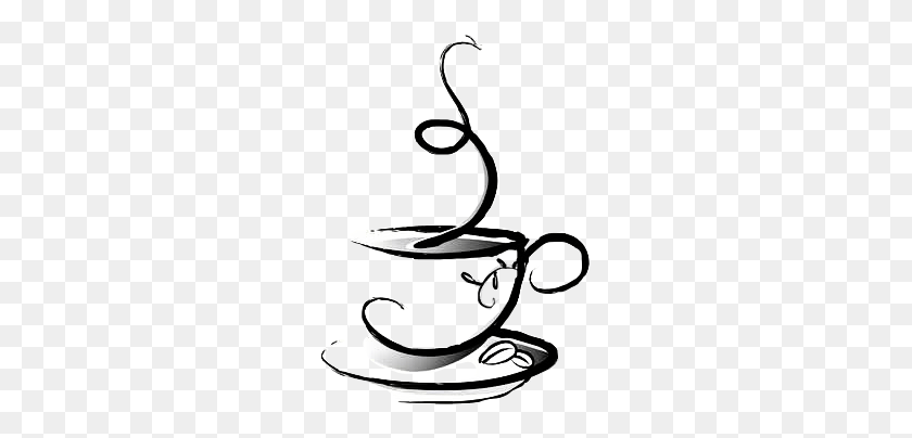250x344 Steam Cup Mug Saucer Art Drawing Blackandwhite Coffee Vector, Text, Tabletop, Furniture HD PNG Download