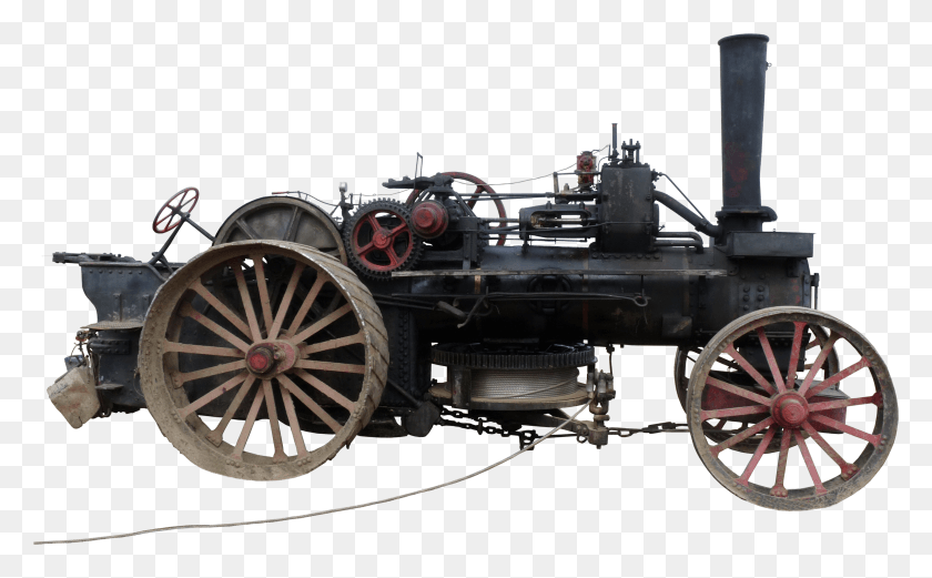 3398x2010 Steam Powered Agricultural Ploughing Device Invention Made At The Time Of Industrial Revolution HD PNG Download