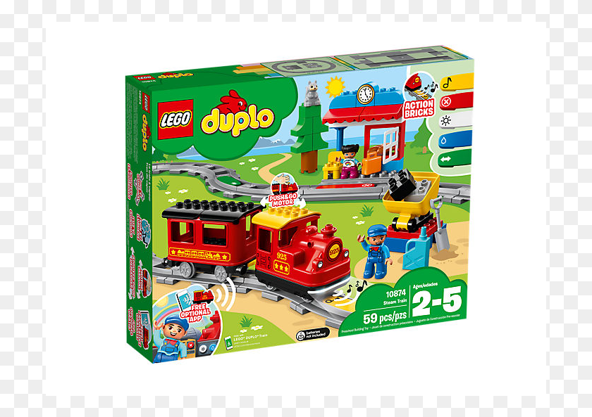 711x533 Descargar Png Tren De Vapor Lego Duplo Tren De Vapor, Camión, Vehículo, Transporte Hd Png