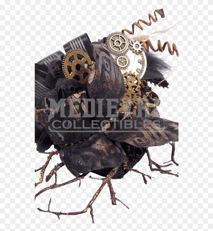 568x849 Steampunk Butterfly Headdress Insect, Machine, Logo, Symbol HD PNG Download