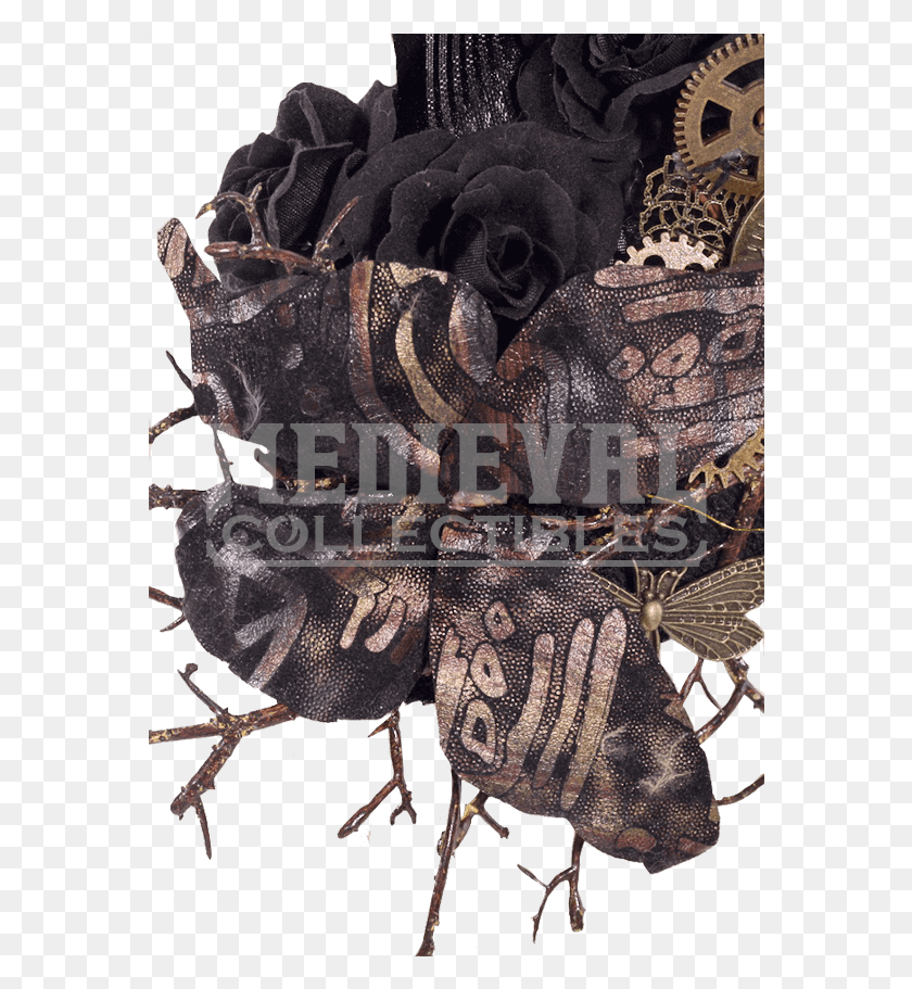 568x851 Steampunk Butterfly Headdress Weevil, Collage, Poster, Advertisement HD PNG Download