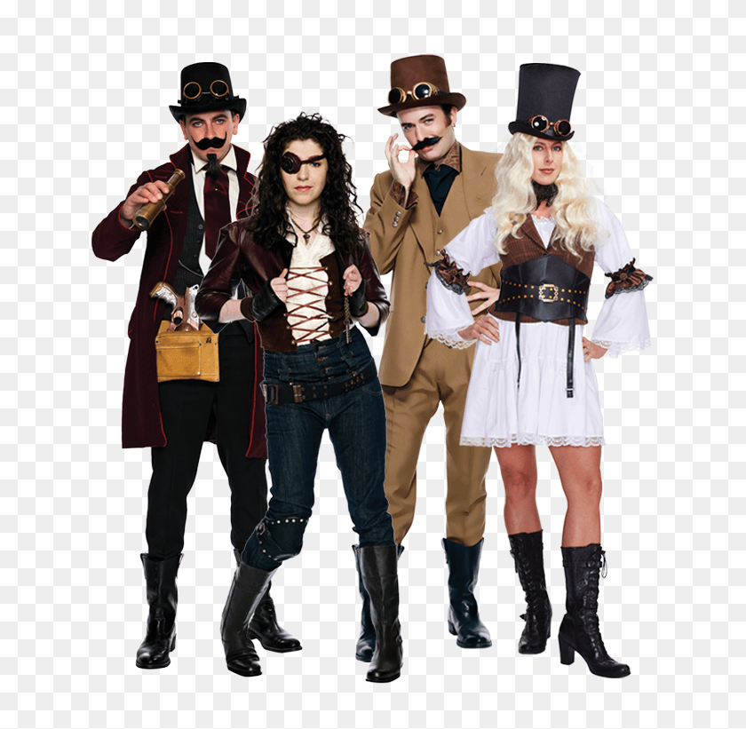 636x761 Steampunk Costume Collection Halloween Costume With No Background, Person, Clothing, Sunglasses HD PNG Download