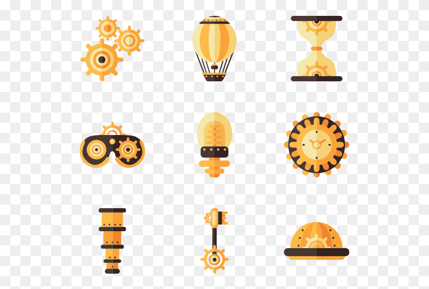 529x505 Steampunk Elements Illustration Steampunk Elements Free, Helmet, Clothing, Apparel HD PNG Download