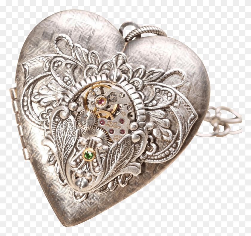 1276x1194 Steampunk Heart Necklace Steampunk Heart Locket Necklace Locket, Accessories, Accessory, Jewelry HD PNG Download