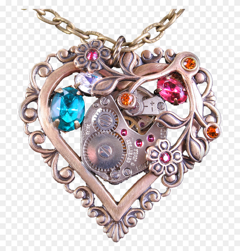 712x817 Steampunk Heart Necklace Thanks For Your Heart Steampunk Locket, Jewelry, Accessories, Accessory HD PNG Download
