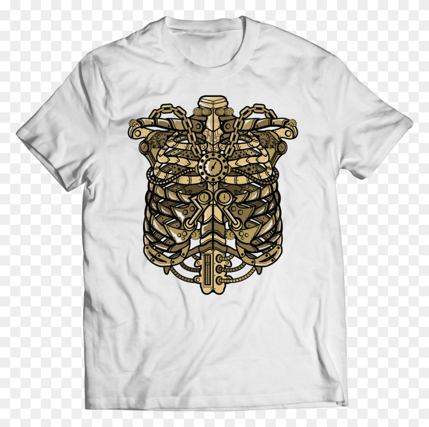 1519x1513 Steampunk Ribcage T Shirt Proud Mom Air Force Rose Mens Tee, Clothing, Apparel, T-shirt HD PNG Download