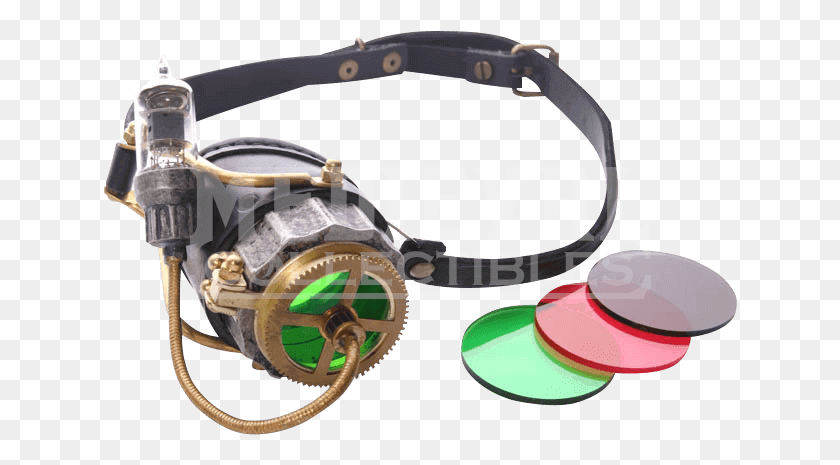 634x405 Steampunk Single Eye Led Light Goggles Goggles, Wristwatch, Accessories, Accessory HD PNG Download