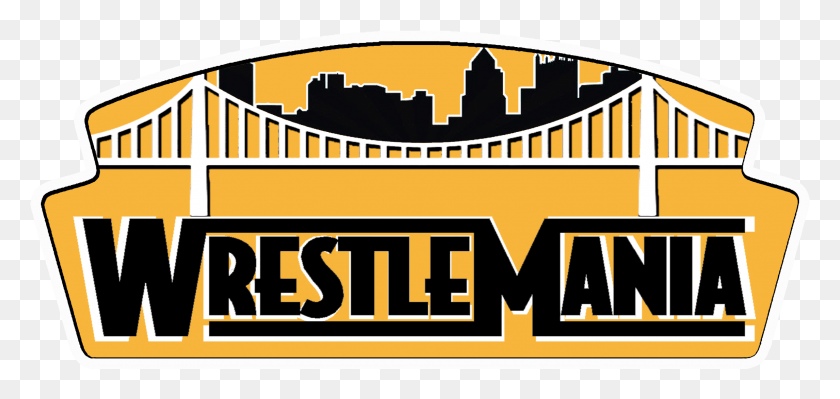 2292x997 Steel City Wrestlemania, Label, Text, Symbol HD PNG Download