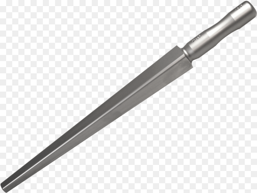 Steel Ring Mandrel Square Rounded Corners Tapered End Mill Blade, Sword, Weapon, Dagger, Knife Sticker PNG