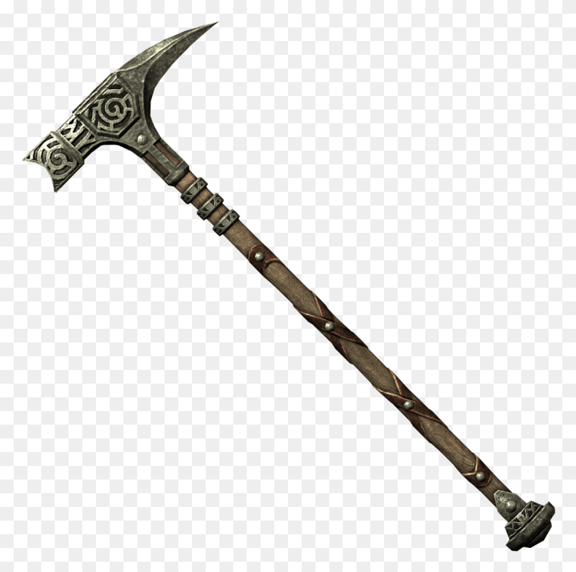 926x921 Steel Warhammer Skyrim Medieval Weapons And Fantasy Steel Warhammer Skyrim, Axe, Tool, Hammer HD PNG Download