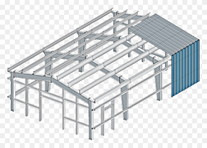 800x554 Steelbuilding Frame Steel, Staircase, Roof Rack, Drying Rack HD PNG Download