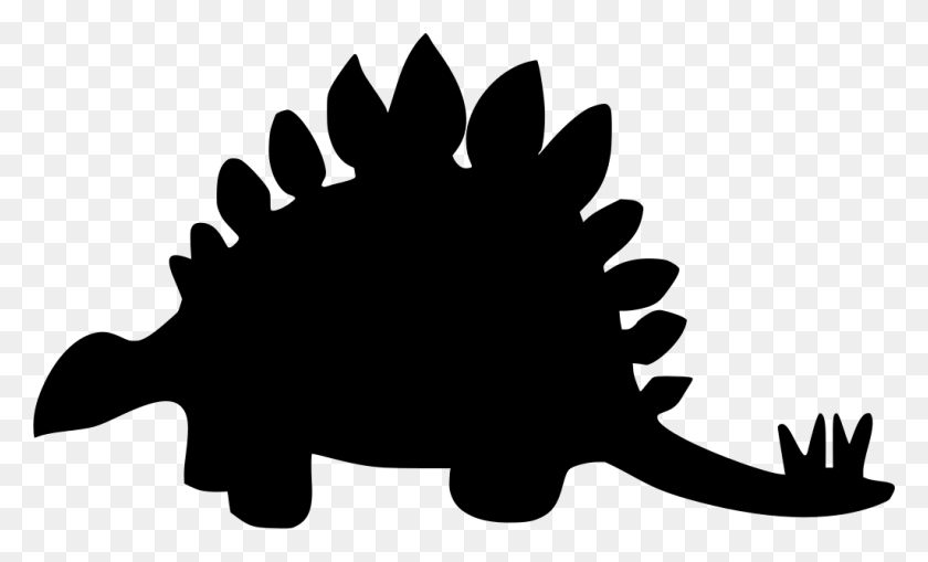 1024x590 Stegosaurus Clipart Black And White, Gray, World Of Warcraft HD PNG Download