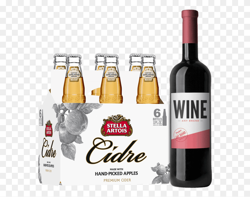 586x601 Stella Artois Cidre And Wine Offer Stella Artois Cidre 6 Pack, Beverage, Drink, Alcohol HD PNG Download