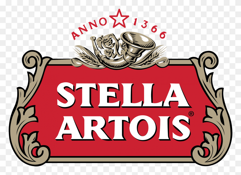 2331x1646 Descargar Png Stella Artois Logo Png, Etiqueta, Texto, Publicidad Hd Png