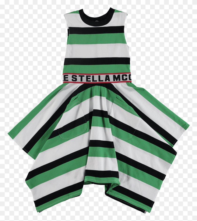 832x942 Stella Mccartney Kids Logo Striped Dress Dress, Clothing, Apparel, Skirt HD PNG Download