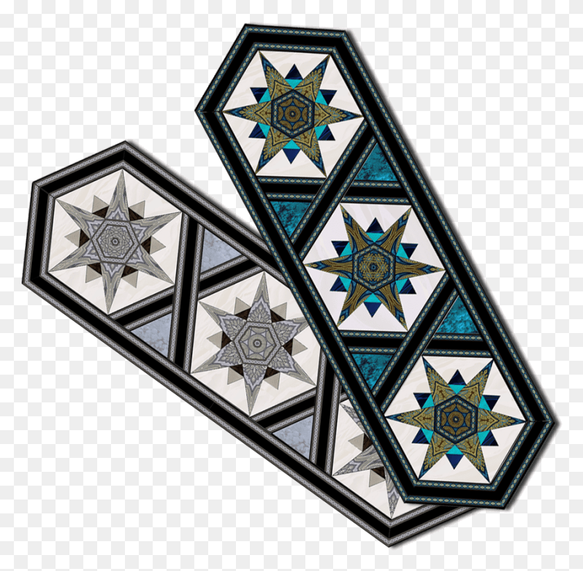 881x862 Stellaris Tr, Triángulo Azul Y Neutral Solo, Diseño Floral, Patrón Hd Png