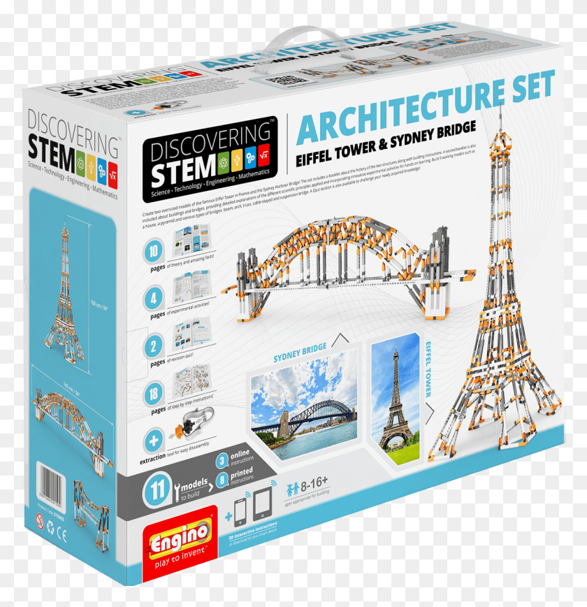 1159x1201 Stem Architecture Set Discovering Stem Structures Buildings And Bridges Eiffel, Label, Text, Flyer HD PNG Download