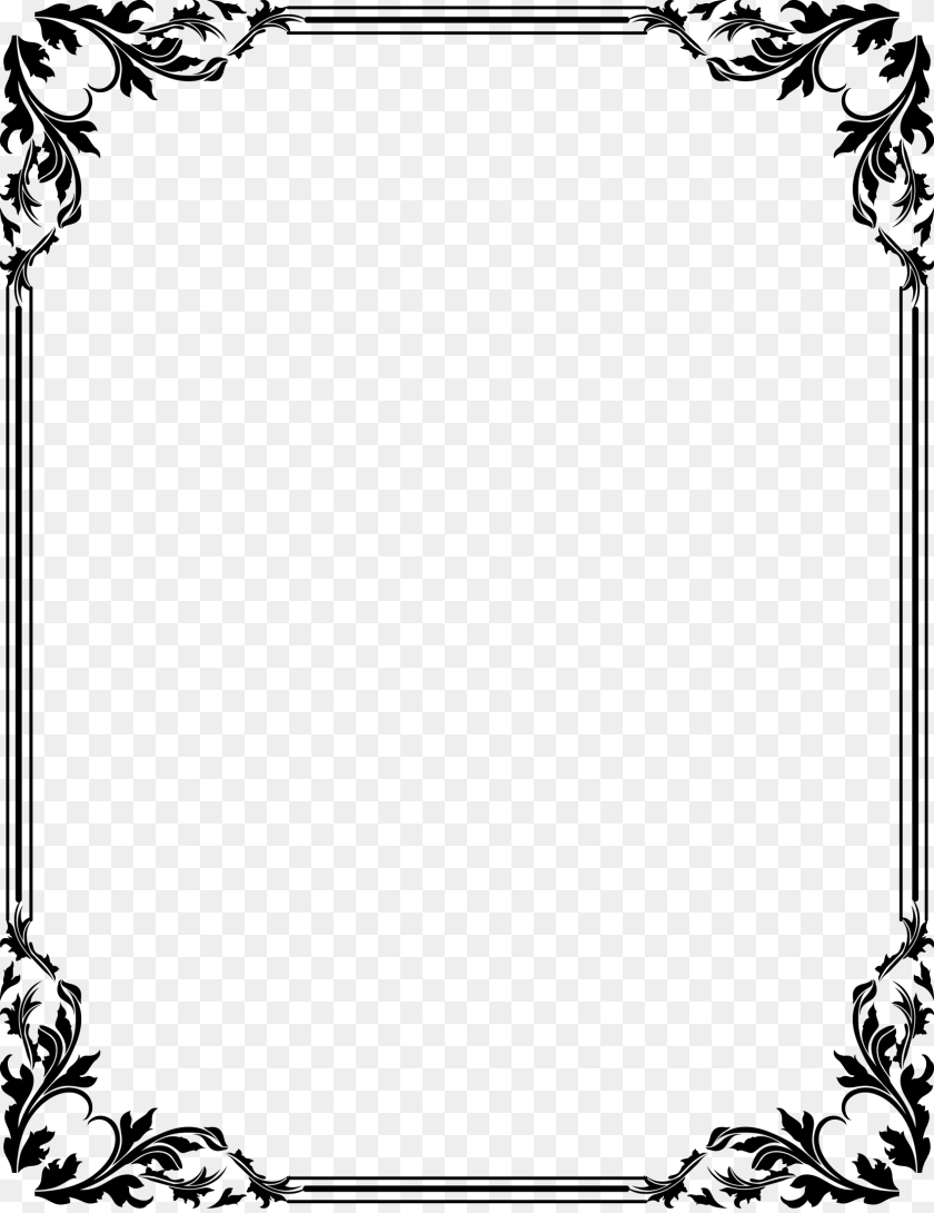 1700x2206 Stencil Fdfborders Border Design Design And Frame Clipart PNG