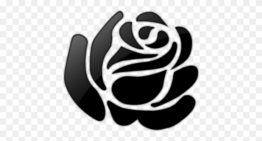 440x393 Stencil Of Rose Drawing, Electronics, Sunglasses, Accessories HD PNG Download