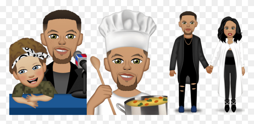 1151x519 Steph Curry Emoji App Stephen Curry, Person, Human, Chef HD PNG Download