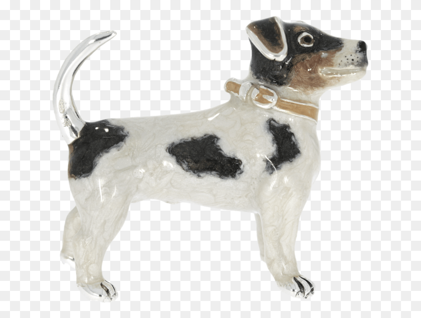 633x574 Sterling Silver Enamel Jack Russell Dog By Saturno Miniature Fox Terrier, Animal, Mammal, Cow HD PNG Download