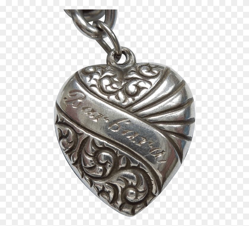 478x702 Sterling Silver Puffy Heart Charm Locket, Pendant, Jewelry, Accessories HD PNG Download