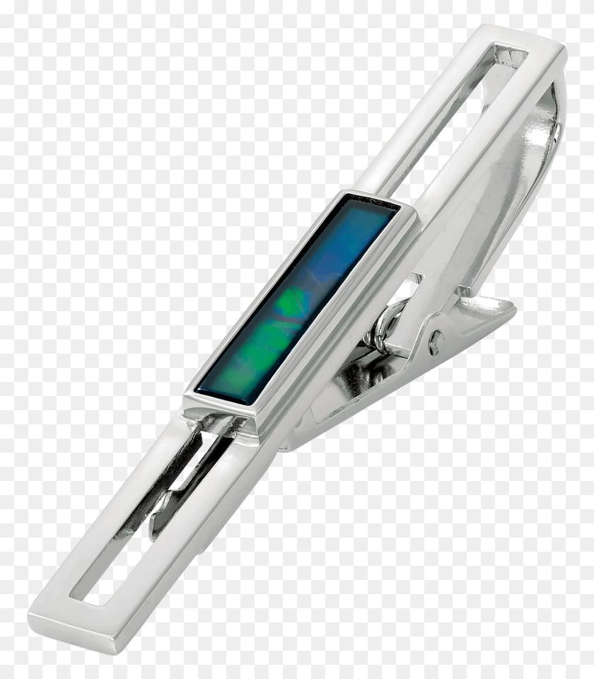 772x900 Sterling Silver Rectangle Isaac Tie Bar By Korite Tie Bar With Gemstone, Tool HD PNG Download