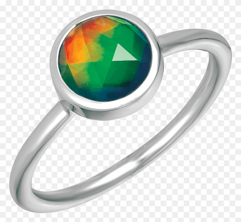 786x721 Sterling Silver Round Tia Ring By Korite Ammolite Pre Engagement Ring, Accessories, Accessory, Jewelry HD PNG Download