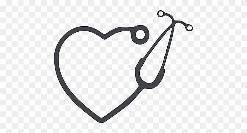 480x394 Stethoscope Heart Nursing Nurse Freetoedit Stethoscope Decal, Pin HD PNG Download