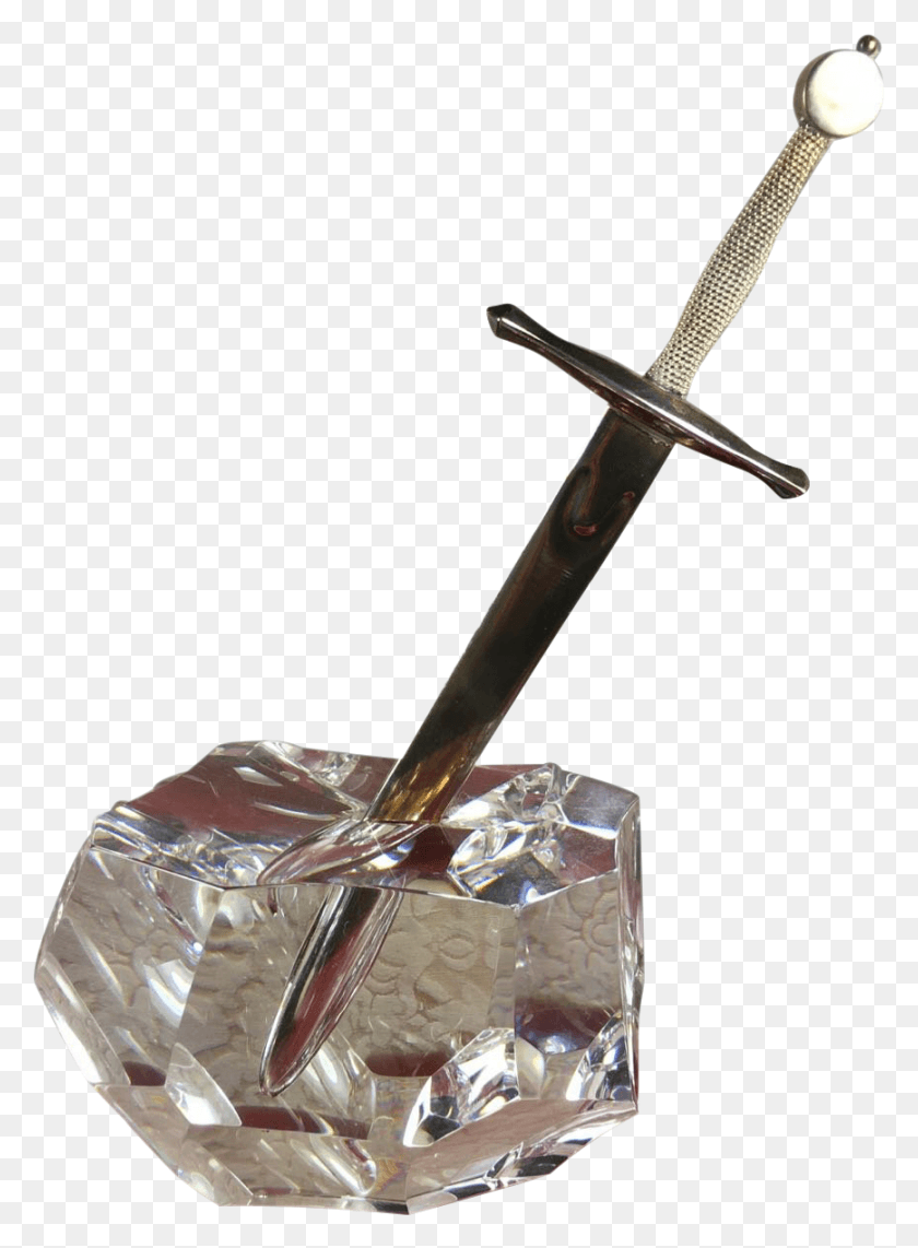 868x1205 Steuben Excalibur Crystal Sculpture On Chairish Sword, Blade, Weapon, Weaponry HD PNG Download