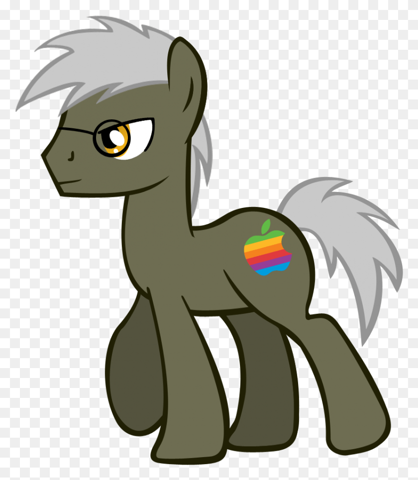 828x961 Steve Jobs As A Pony Mlp Boy Pony Base, Animal, Mammal, Book HD PNG Download