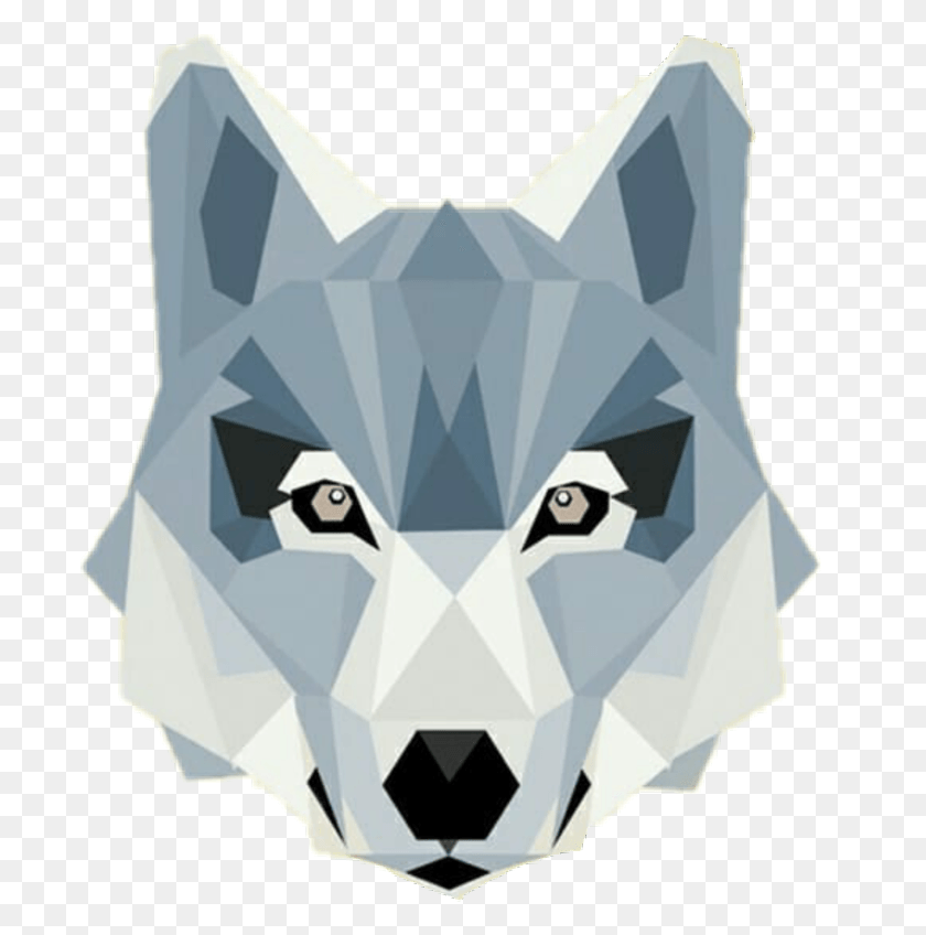 695x788 Sticker By 12luli10sil Animal Geometric Shape Logo, Wolf, Mammal HD PNG Download