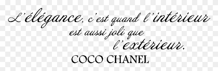 801x221 Sticker Citation Modo L Elegance C Est Coco Chanel L Lgance Citation Chanel, Gray, World Of Warcraft HD PNG Download