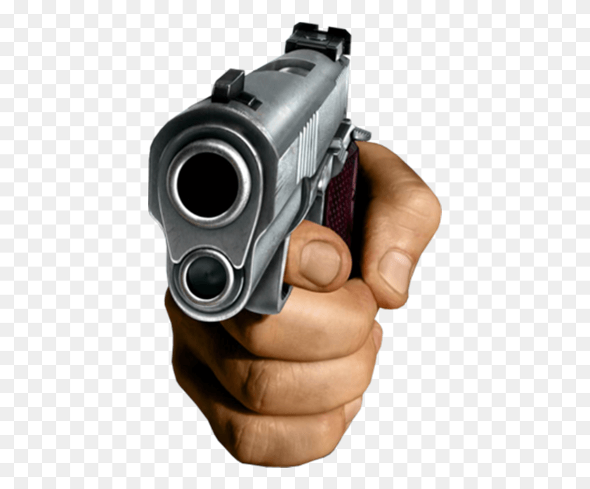 419x637 Sticker Free To Use Hand With Gun, Handgun, Weapon, Weaponry HD PNG Download