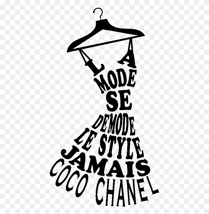441x801 Наклейка La Mode Se Demode Le Style Jamais Coco Chanel Mode Se Dmode Le Style Jamais, Серый, World Of Warcraft Hd Png Download