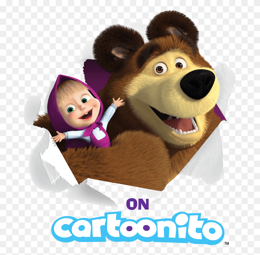 689x765 Sticker Masha And The Bear, Toy, Poster, Advertisement HD PNG Download