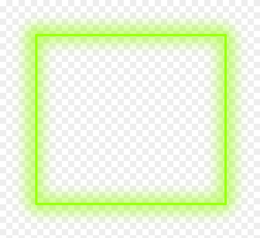 977x889 Sticker Neon Square Green Freetoedit Frame Border Parallel, Label, Text, Electronics HD PNG Download