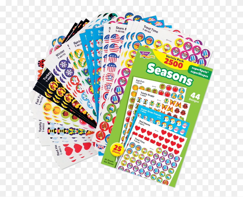 641x621 Наклейки Seasons Superspots Seasonal Mini Stickers, Текст, Календарь, Бумага, Hd Png Скачать