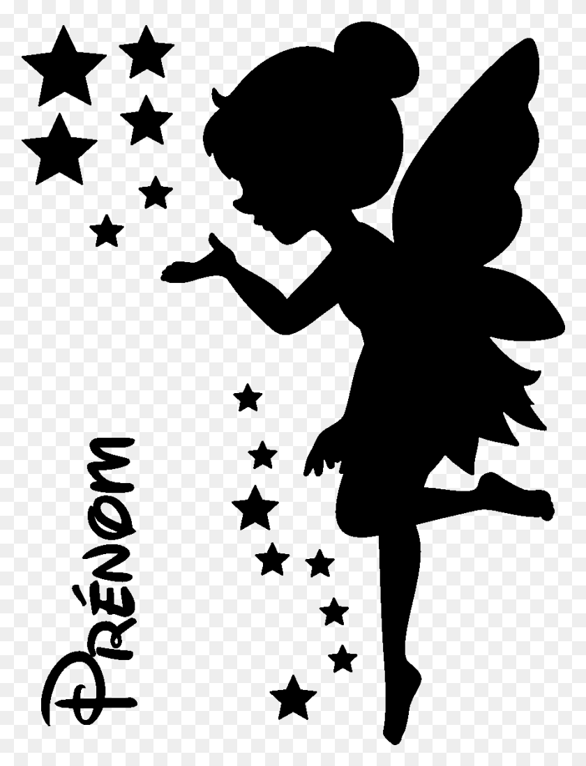 888x1183 Sticker Prenom Personnalisable Fee Et Les Etoiles Ambiance Fairy Vector Silhouette, Gray, World Of Warcraft HD PNG Download