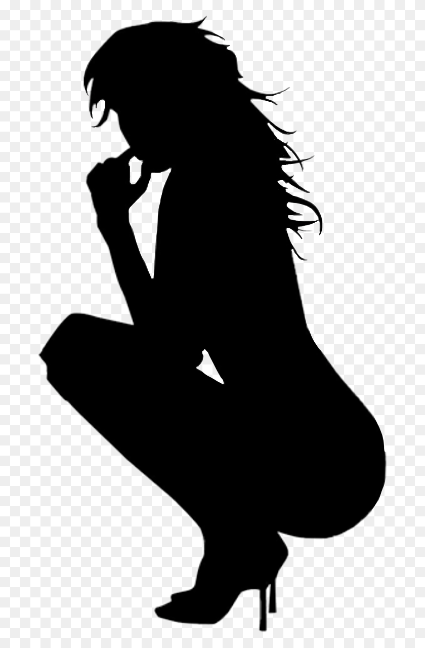 693x1220 Sticker Silhouette Shadow Woman Sexy Freetoedit Funny Sticker, Dance Pose, Leisure Activities, Person HD PNG Download