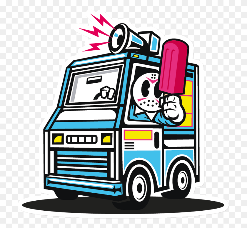 721x715 Sticker That Kick Ass Ice Cream Truck, Fire Truck, Vehicle, Transportation HD PNG Download