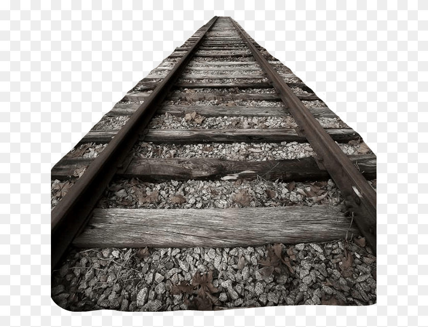 639x582 Sticker Traintracks Train Rails Plank, Railway, Transportation, Train Track HD PNG Download
