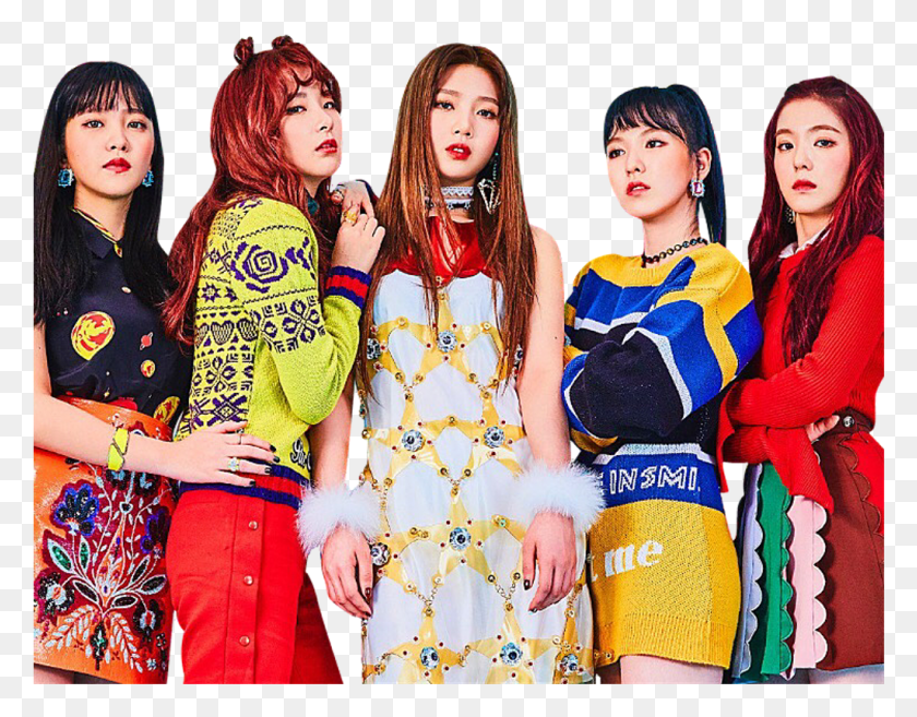 1025x785 Descargar Png Pegatinas Kpop Editar Fondo Transparente Red Velvet Rookie Álbum, Persona, Humano, Ropa Hd Png